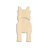 Laser-cut baltic birch silhouette of Collie
