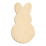 Laser-cut baltic birch silhouette of COMPACT FRONT BUNNY