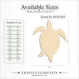 Size reference chart for COMPACT FRONT TURTLE