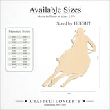Size reference chart for COMPACT JUMPING HORSE AND RIDER