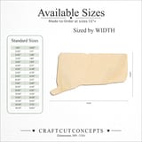 Size reference chart for CONNECTICUT STATE CRAFT VARIANT