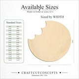 Size reference chart for COOKIE BITE