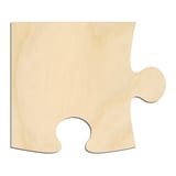 Laser-cut baltic birch silhouette of CORNER JIGSAW PUZZLE PIECE