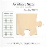 Size reference chart for CORNER JIGSAW PUZZLE PIECE