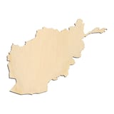 Laser-cut baltic birch silhouette of Afghanistan Country Silhouette