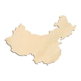 Laser-cut baltic birch silhouette of COUNTRY CHINA
