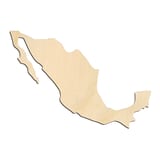 Laser-cut baltic birch silhouette of Mexico Country Silhouette