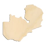 Laser-cut baltic birch silhouette of COUNTRY ZAMBIA
