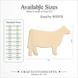 Size reference chart for COW