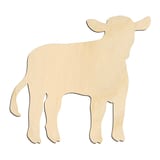 Laser-cut baltic birch silhouette of COW CALF