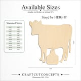 Size reference chart for COW CALF DOOR HANGER