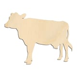 Laser-cut baltic birch silhouette of COW DAIRY