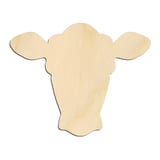 Laser-cut baltic birch silhouette of COW HEAD