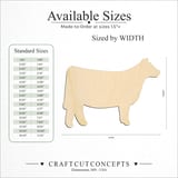 Size reference chart for COW ICON