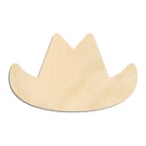 Laser-cut baltic birch silhouette of COWBOY HAT ICON