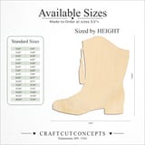 Size reference chart for COWGIRL BOOT TEAM BOOT
