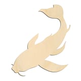 Laser-cut baltic birch silhouette of COY FISH