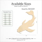 Size reference chart for COY FISH