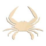 Laser-cut baltic birch silhouette of CRAB NARROW SHELL
