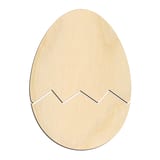 Laser-cut baltic birch silhouette of CRACKED EGG