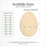 Size reference chart for CRACKED EGG