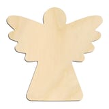 Laser-cut baltic birch silhouette of CRAFTY CHRISTMAS ANGEL