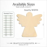 Size reference chart for CRAFTY CHRISTMAS ANGEL