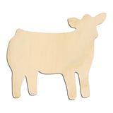 Laser-cut baltic birch silhouette of CRAFTY COW