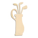 Laser-cut baltic birch silhouette of CRAFTY GOLF BAG