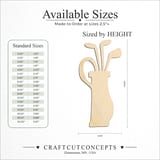 Size reference chart for CRAFTY GOLF BAG