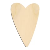 Laser-cut baltic birch silhouette of CRAFTY PRIMITIVE HEART