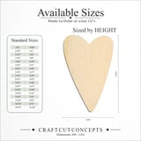 Size reference chart for CRAFTY PRIMITIVE HEART