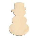 Laser-cut baltic birch silhouette of CRAFTY SNOWMAN