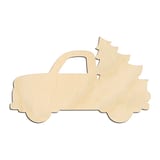 Laser-cut baltic birch silhouette of CRAFTY TRUCK WITH TREE