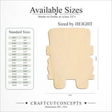 Size reference chart for CRAFTY VINTAGE TRUCK SILHOUETTE