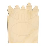 Laser-cut baltic birch silhouette of CRAYON BOX