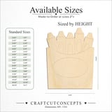 Size reference chart for CRAYON BOX