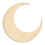 Laser-cut baltic birch silhouette of CRESCENT MOON BROAD