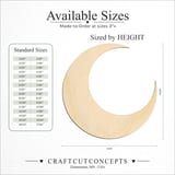 Size reference chart for CRESCENT MOON BROAD