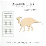 Size reference chart for CRESTED DINOSAUR