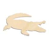 Laser-cut baltic birch silhouette of CROC ALLIGATOR