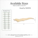 Size reference chart for CROCODILE