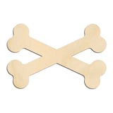Laser-cut baltic birch silhouette of CROSS BONES