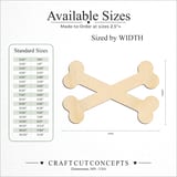 Size reference chart for CROSS BONES