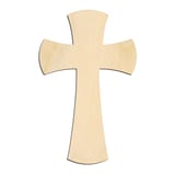 Laser-cut baltic birch silhouette of CROSS TAPERED