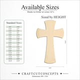 Size reference chart for CROSS TAPERED