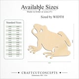 Size reference chart for CROUCHING FROG
