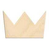 Laser-cut baltic birch silhouette of CROWN ENGRAVED POINTED