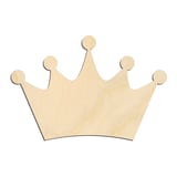 Laser-cut baltic birch silhouette of CROWN ROUNDED POINT