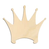 Laser-cut baltic birch silhouette of CROWN TALL OVAL POINT